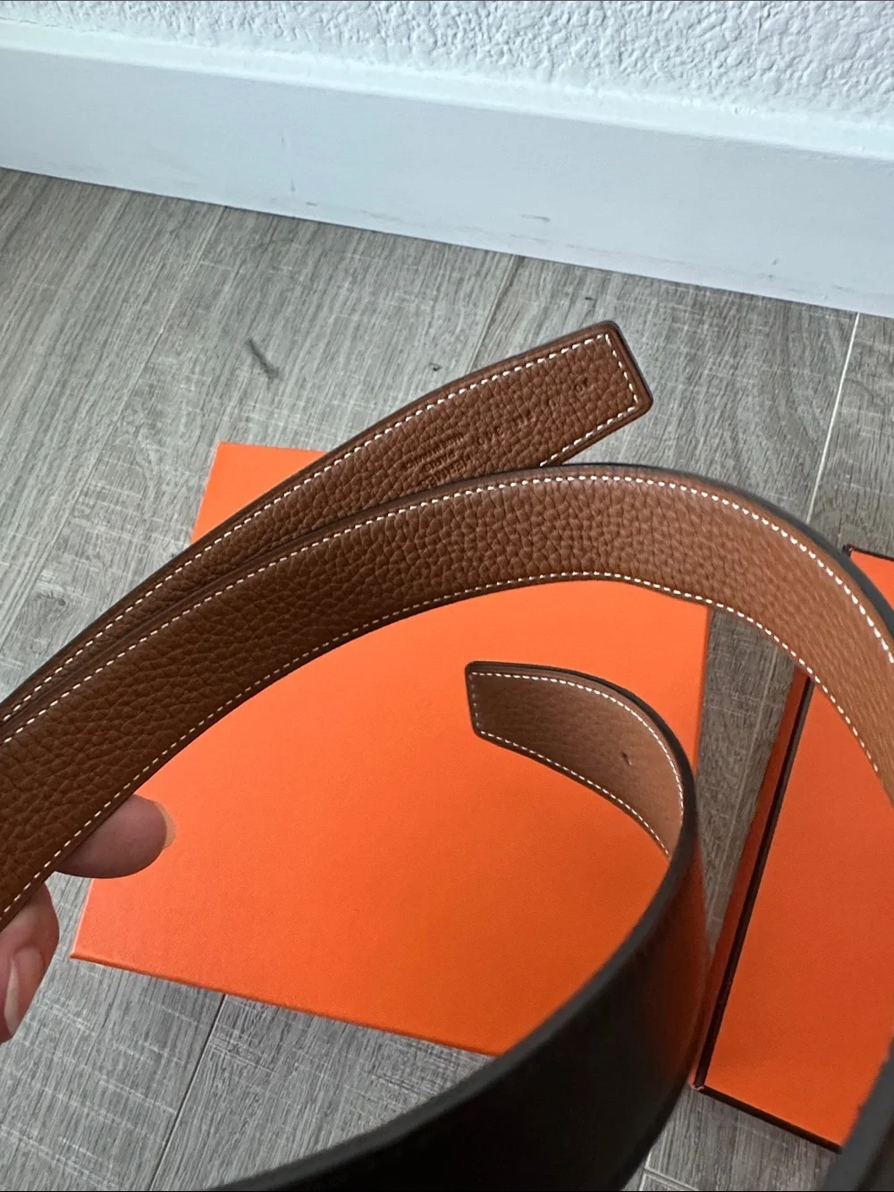 Hermès H Reversible Belt – 90 cm, 32 mm Black/Gold